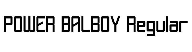 POWER BALBOY Regular  font caratteri gratis