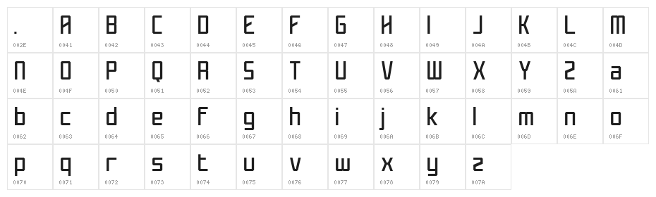 POWER BALBOY Regular Character Map