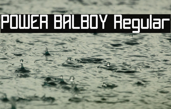 POWER BALBOY Regular Caratteri examples