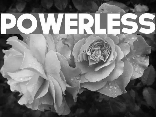 POWERLESS Font examples