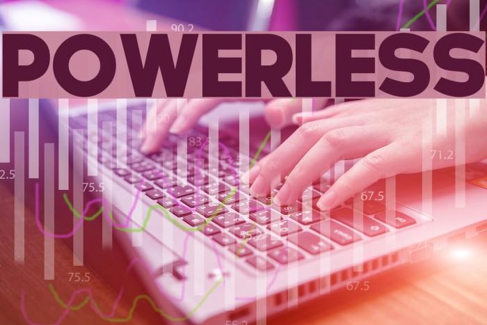 POWERLESS Font examples