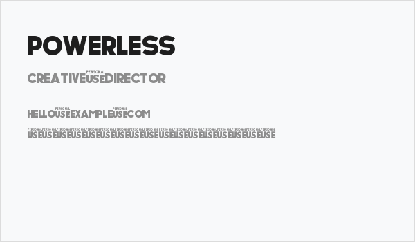 POWERLESS Business Card