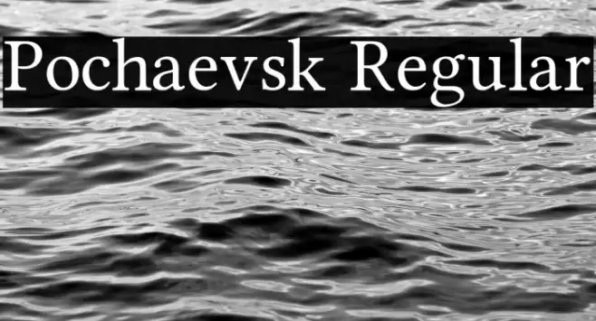 Pochaevsk Regular Schriftart examples