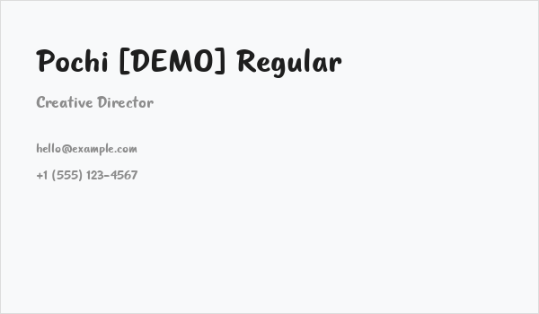 Pochi [DEMO] Regular Business Card