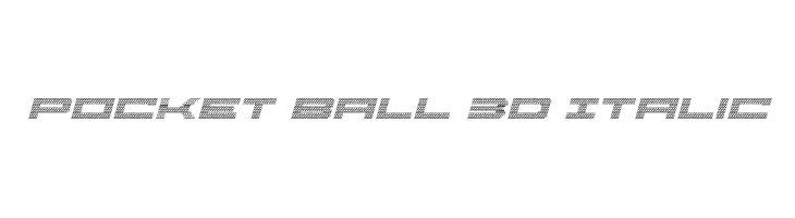 Pocket Ball 3D Italic  免费字体下载