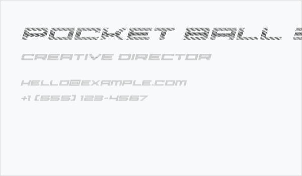Pocket Ball 3D Italic Business Card