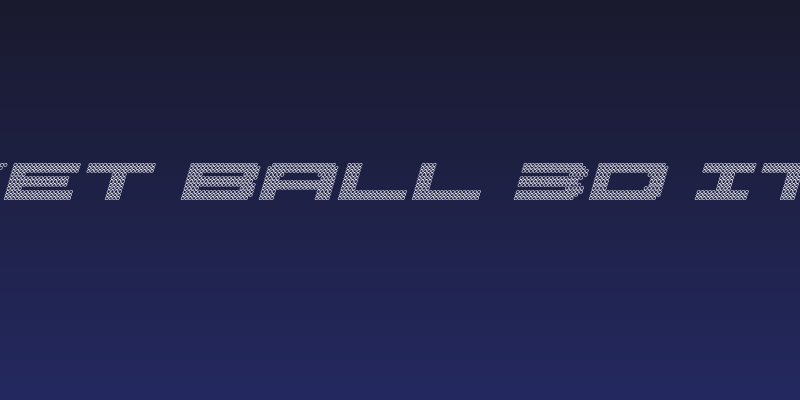 Pocket Ball 3D Italic Social Header