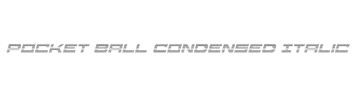 Pocket Ball Condensed Italic  नि: शुल्क फ़ॉन्ट्स डाउनलोड