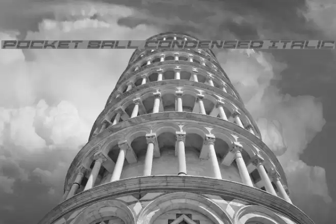 Pocket Ball Condensed Italic Font examples