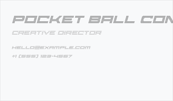 Pocket Ball Condensed Italic Business Card