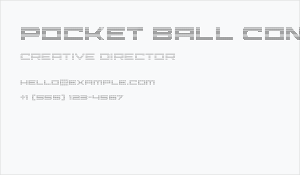 Pocket Ball Condensed Business Card