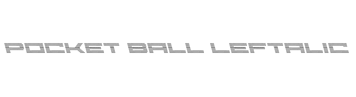Pocket Ball Leftalic  Скачать бесплатные шрифты