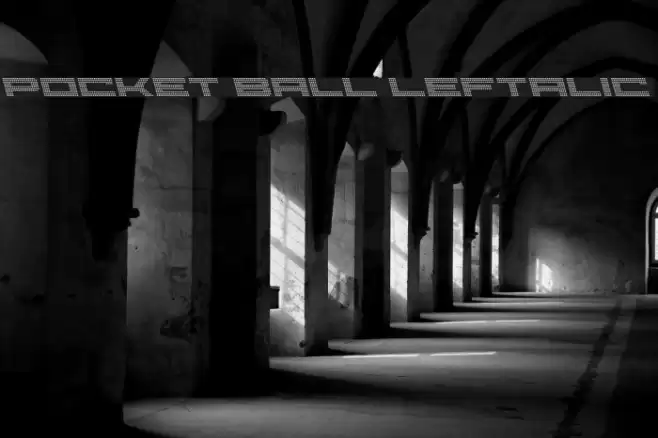 Pocket Ball Leftalic Font examples