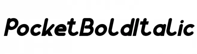 Pocket Bold Italic  les polices de caractères gratuit tlcharger