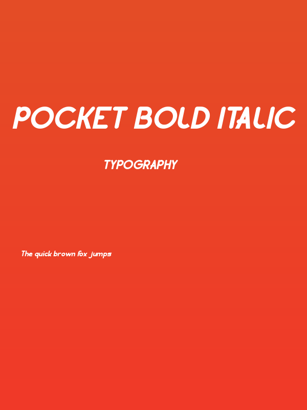 Pocket Bold Italic Poster