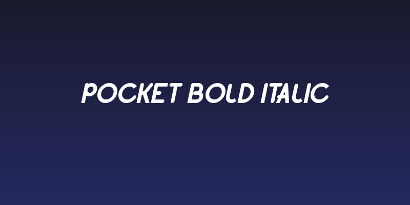 Pocket Bold Italic Social Header