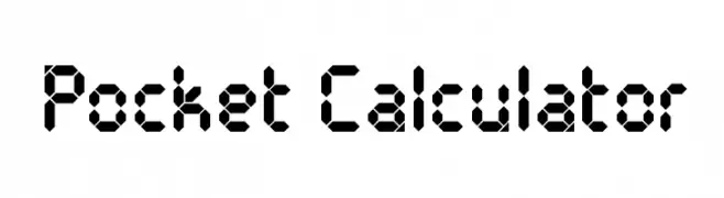 Pocket Calculator  Frei Schriftart Herunterladen