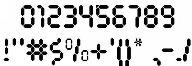 Pocket Calculator Polices AUTRES CHARS