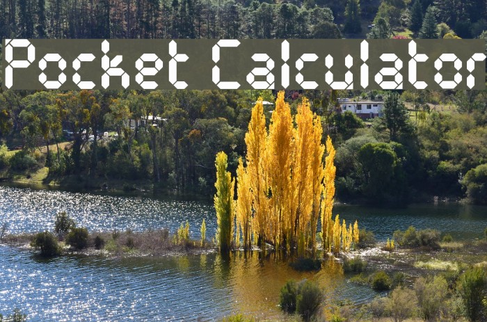 Pocket Calculator Font examples
