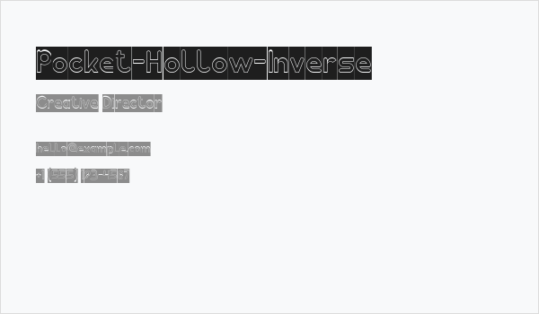 Pocket-Hollow-Inverse Business Card