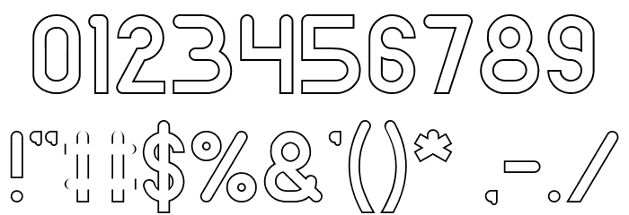 Pocket-Hollow Font OTHER CHARS
