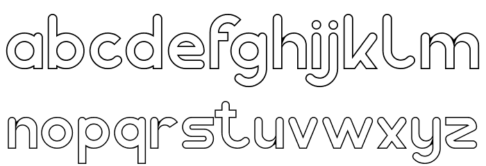 Pocket-Hollow Font LOWERCASE