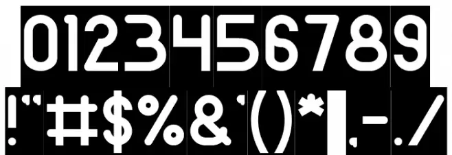 Pocket-Inverse Font OTHER CHARS