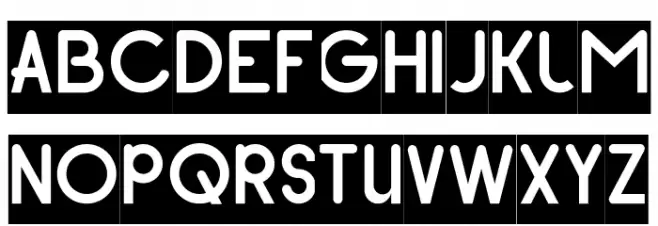 Pocket-Inverse Schriftart Groß