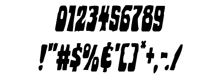 Pocket Monster Condensed Italic Font OTHER CHARS