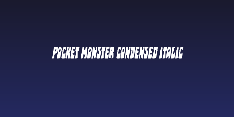Pocket Monster Condensed Italic Social Header
