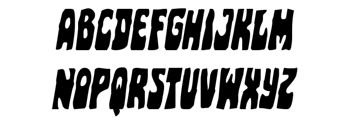 Pocket Monster Condensed Italic Font LOWERCASE