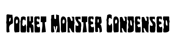 Pocket Monster Condensed  フリーフォントのダウンロード