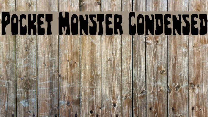 Pocket Monster Condensed Example 1