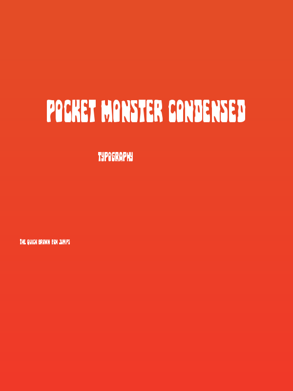 Pocket Monster Condensed Poster