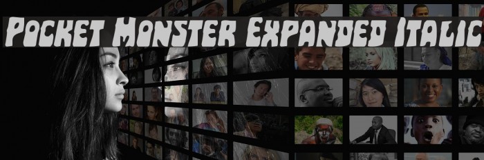 Pocket Monster Expanded Italic Font examples