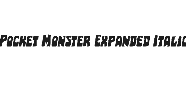 Pocket Monster Expanded Italic Logo
