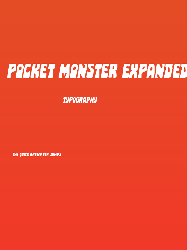 Pocket Monster Expanded Italic Poster