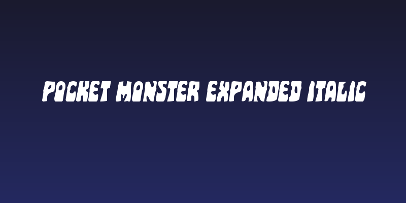 Pocket Monster Expanded Italic Social Header