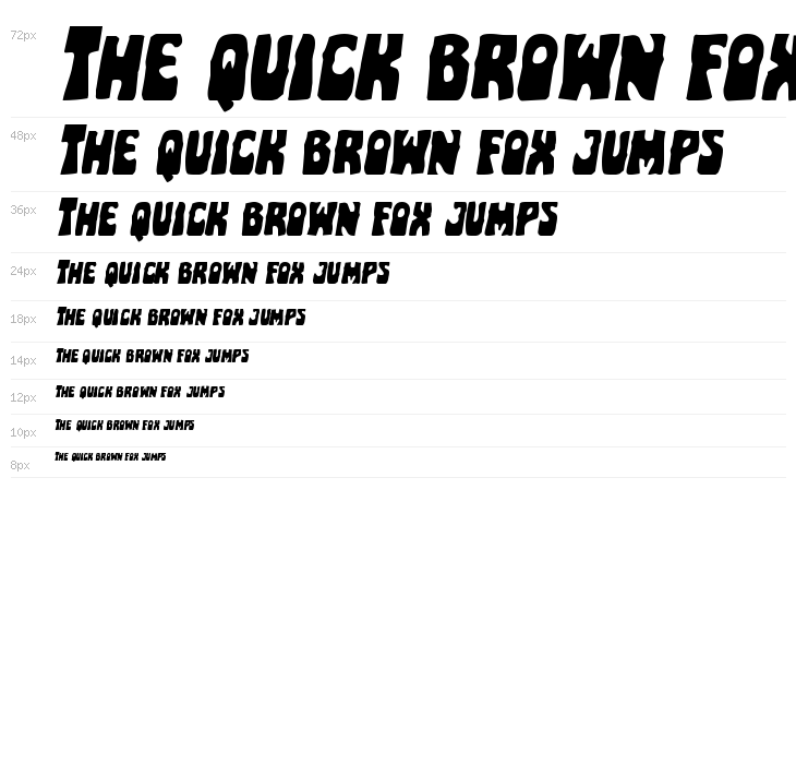 Pocket Monster Expanded Italic Waterfall