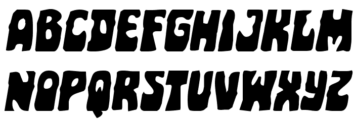 Pocket Monster Expanded Italic Font LOWERCASE