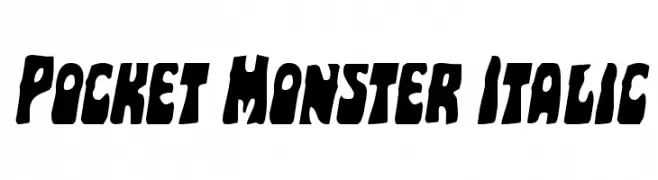 Pocket Monster Italic  Frei Schriftart Herunterladen