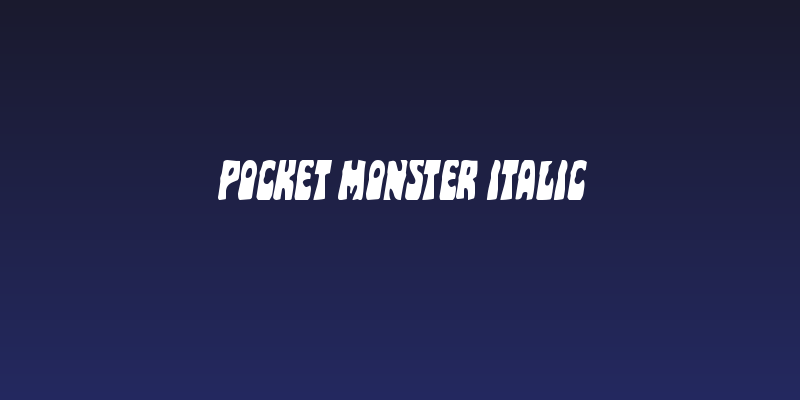 Pocket Monster Italic Social Header