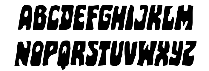 Pocket Monster Italic Font LOWERCASE