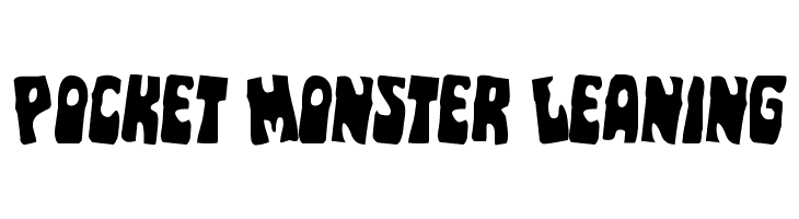 Pocket Monster Leaning Font