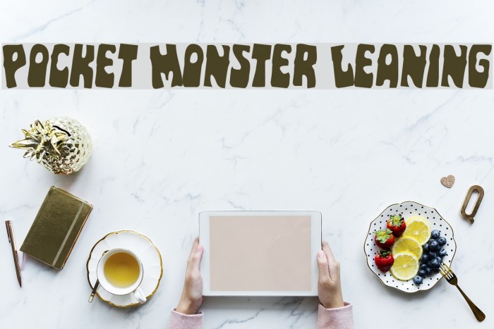 Pocket Monster Leaning Schriftart examples