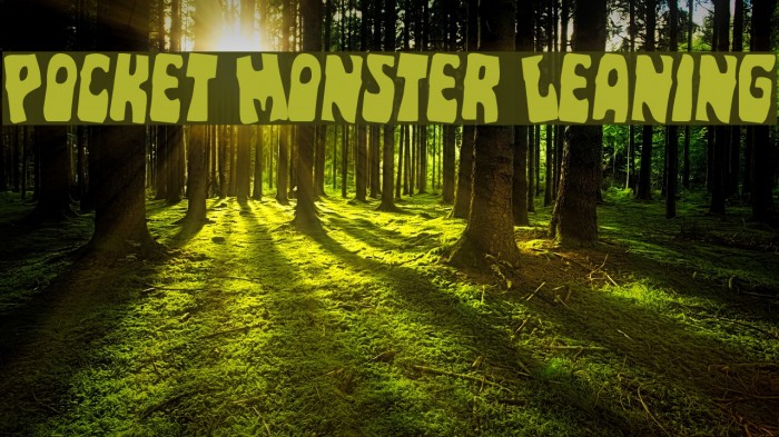 Pocket Monster Leaning Schriftart examples