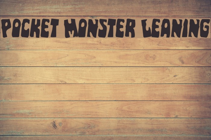 Pocket Monster Leaning Schriftart examples