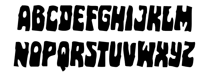 Pocket Monster Leaning Font LOWERCASE