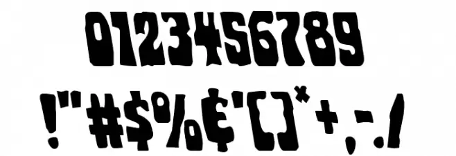Pocket Monster Leftalic Font OTHER CHARS