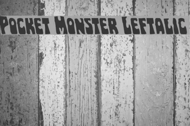 Pocket Monster Leftalic Font examples